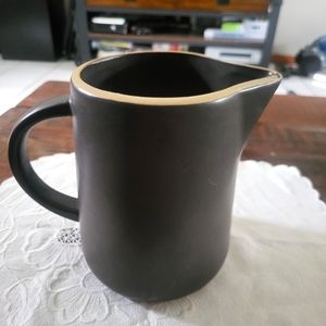 Pier 1 Brown Stoneware Pitcher Vase Country Core Large